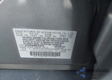 2024 Nissan Kicks S Xtronic Cvt z USA, uszkodzony, nr VIN 3N1CP5BV9RL579779